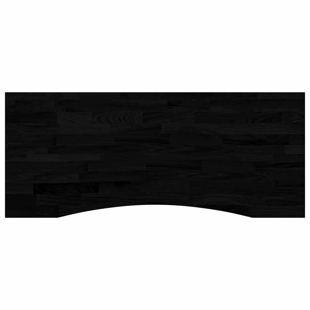 Bord Sort og Mørkebrunt 120 x 60 cm Massivt Eg Træ
