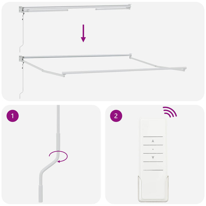 Udtrækkelig markise Sandfarvet 2,5 x 2 m Polyester og metal