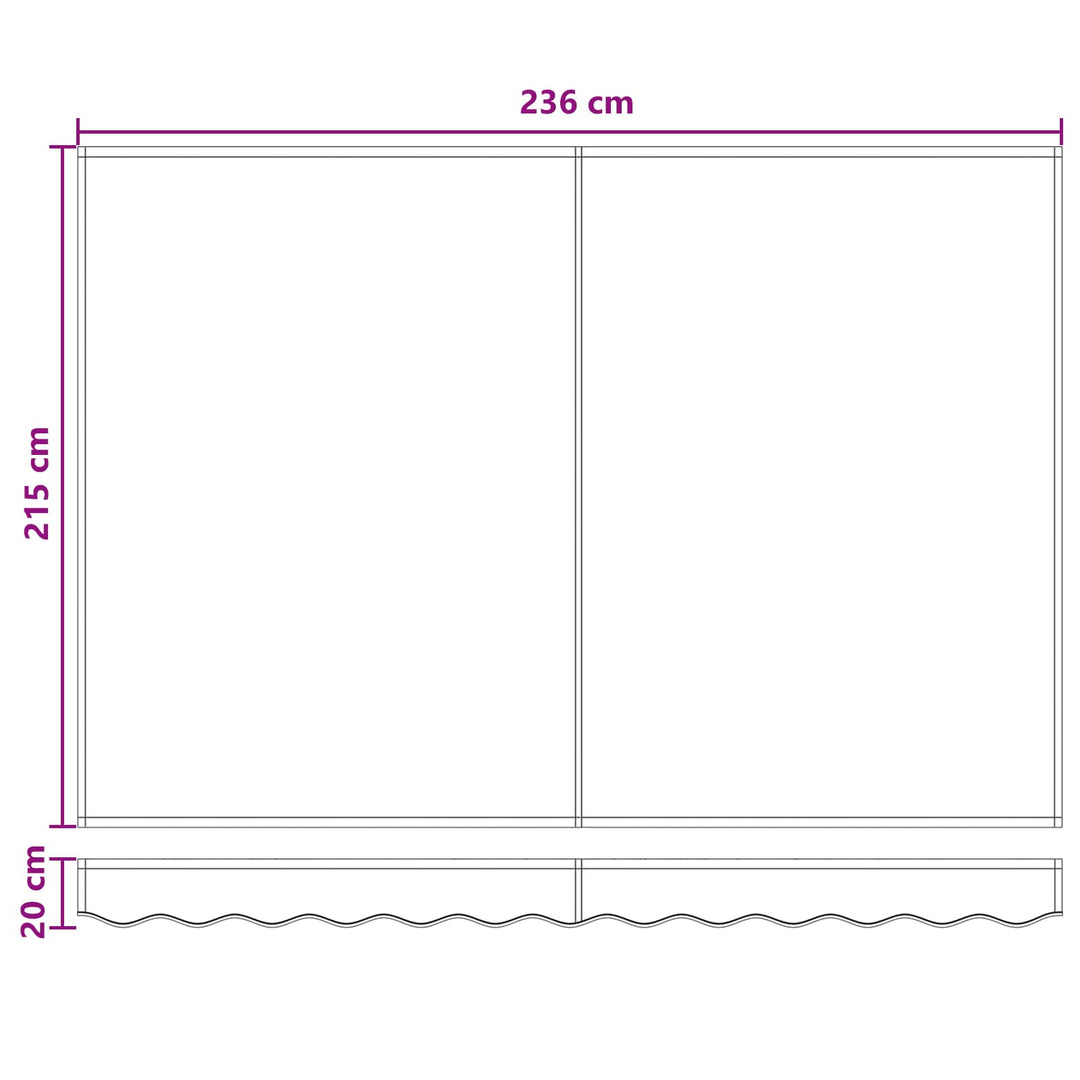 Manuel markise-ramme med LED-lys Sandfarvet 2,5 x 2 m