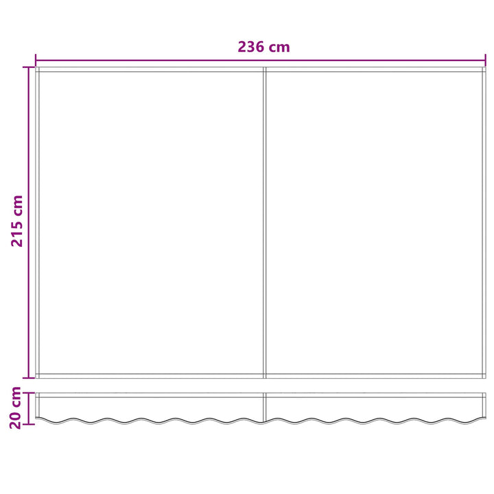Manuel markise-ramme med LED-lys Sandfarvet 2,5 x 2 m