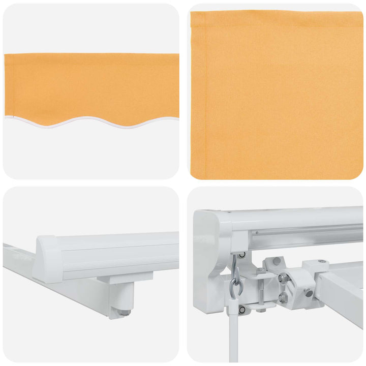 Udtrækkelig markise Sandfarvet 3 x 2 m Polyester og Aluminium