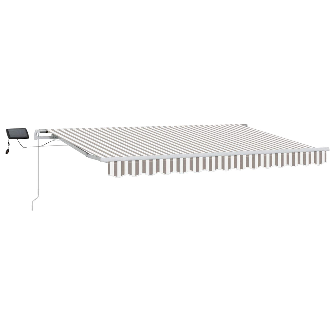 Udtrækkelig markise Lys Grå og Hvid 300 x 250 cm