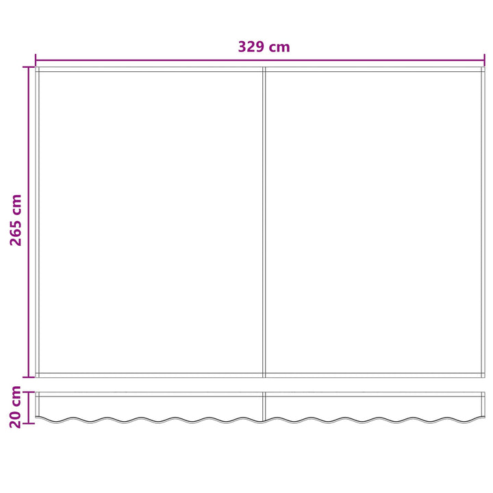 Udtrækkelig markise Sandfarvet 350 x 250 cm Stof og aluminium