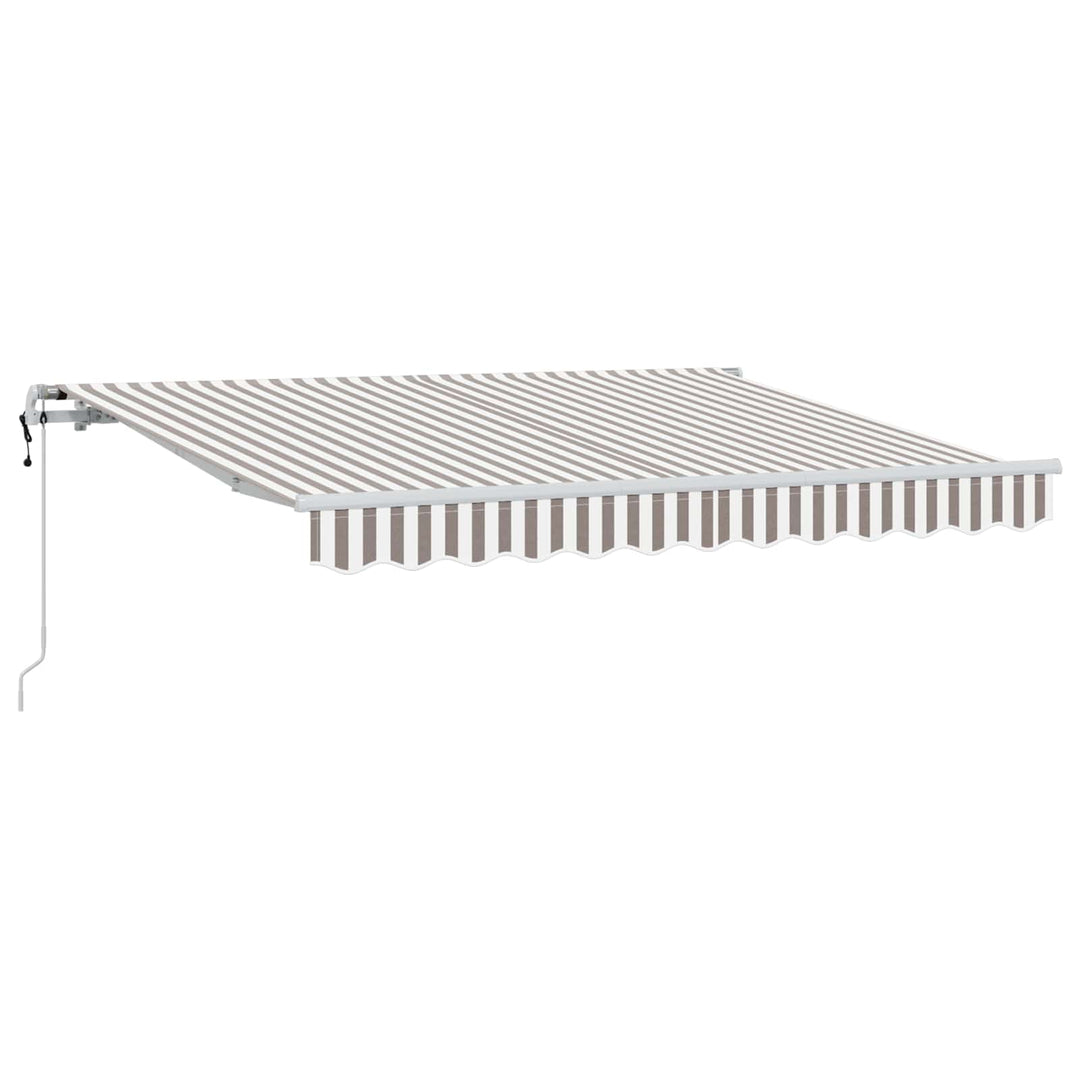 Udtrækkelig markise Lys Grå og Hvid 350 x 250 cm