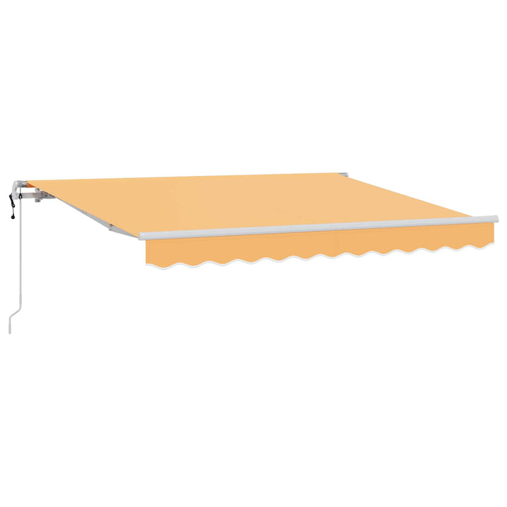 Udtrækkelig markise Sandfarvet 350 x 250 cm Stof og aluminium