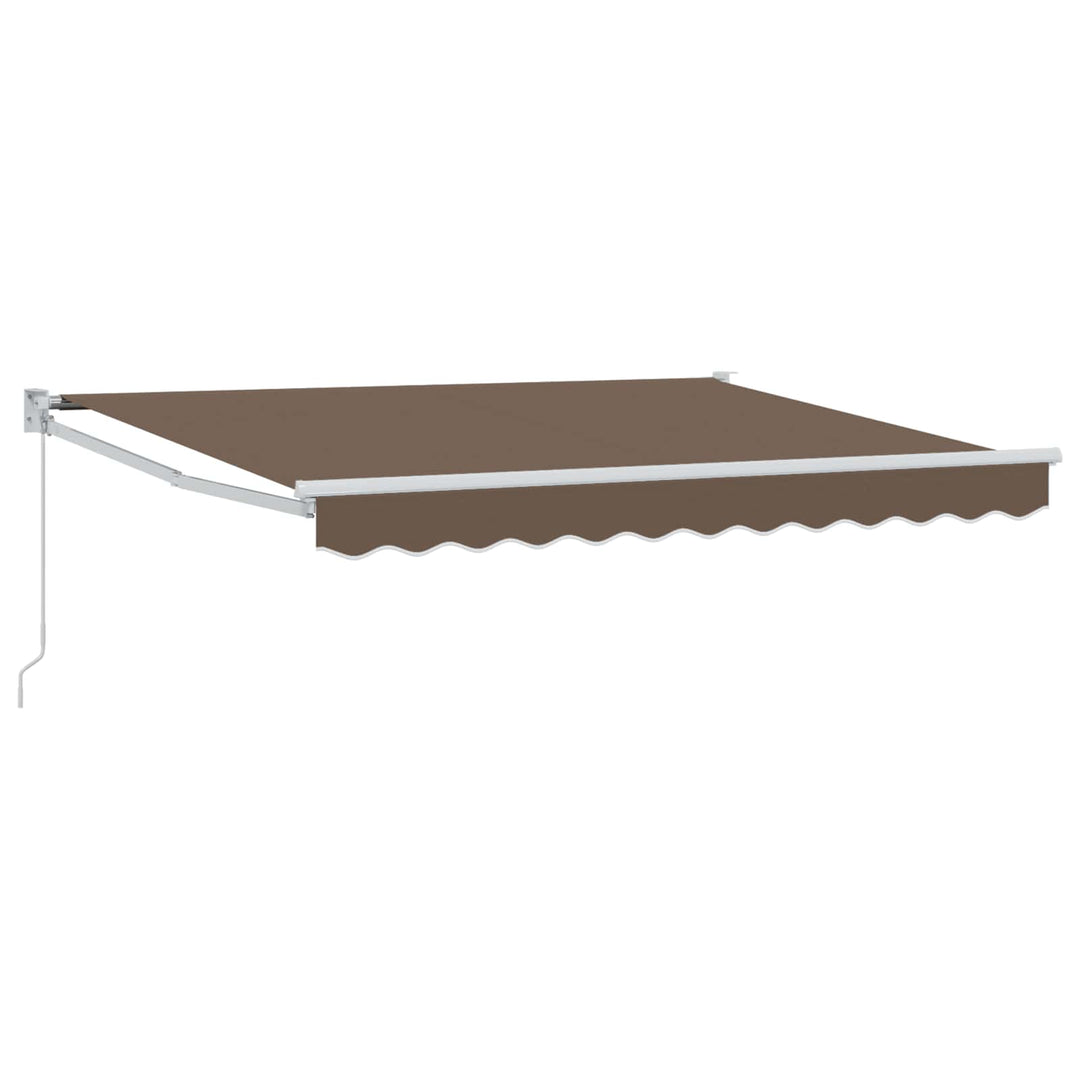 Udtrækkelig markise Gråbrun 4 × 3 m Polyester og Aluminium