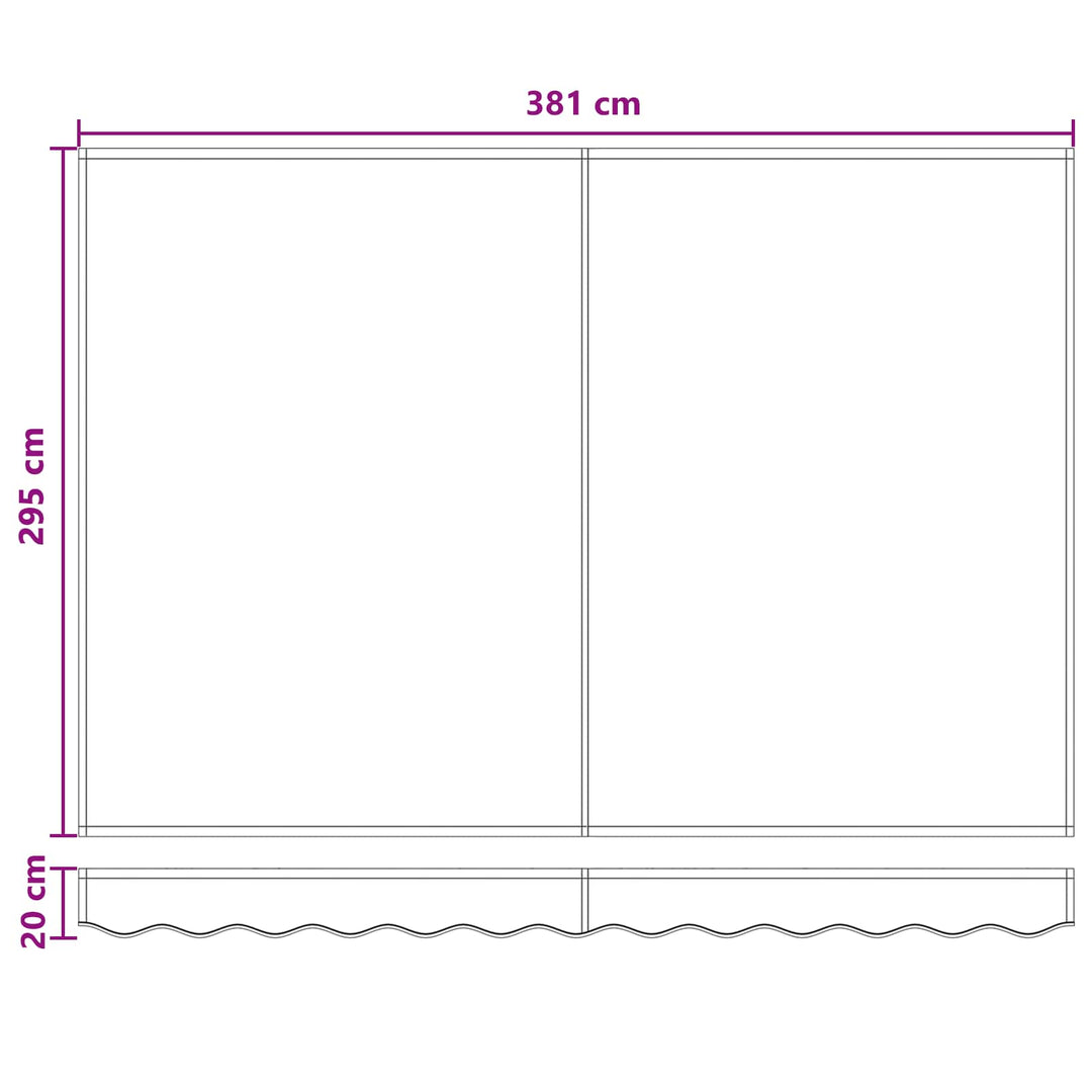Udtrækkelig markise Gråbrun 4 × 3 m 100% Polyester og Aluminium