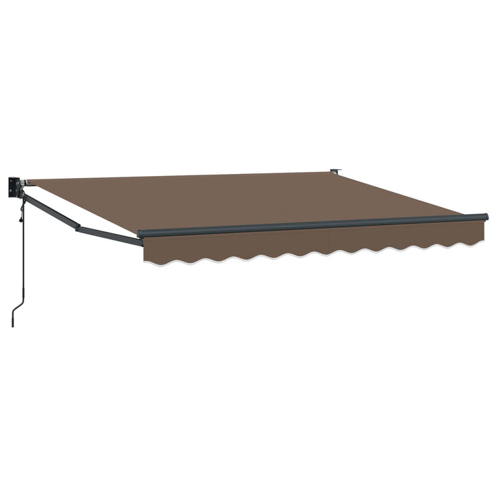 Udtrækkelig markise Gråbrun 4 × 3 m Polyester og metal