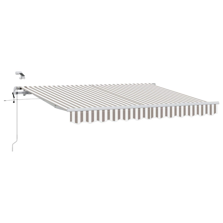 Utrækkelig Markise Lys Grå og Hvid 400 × 350 cm
