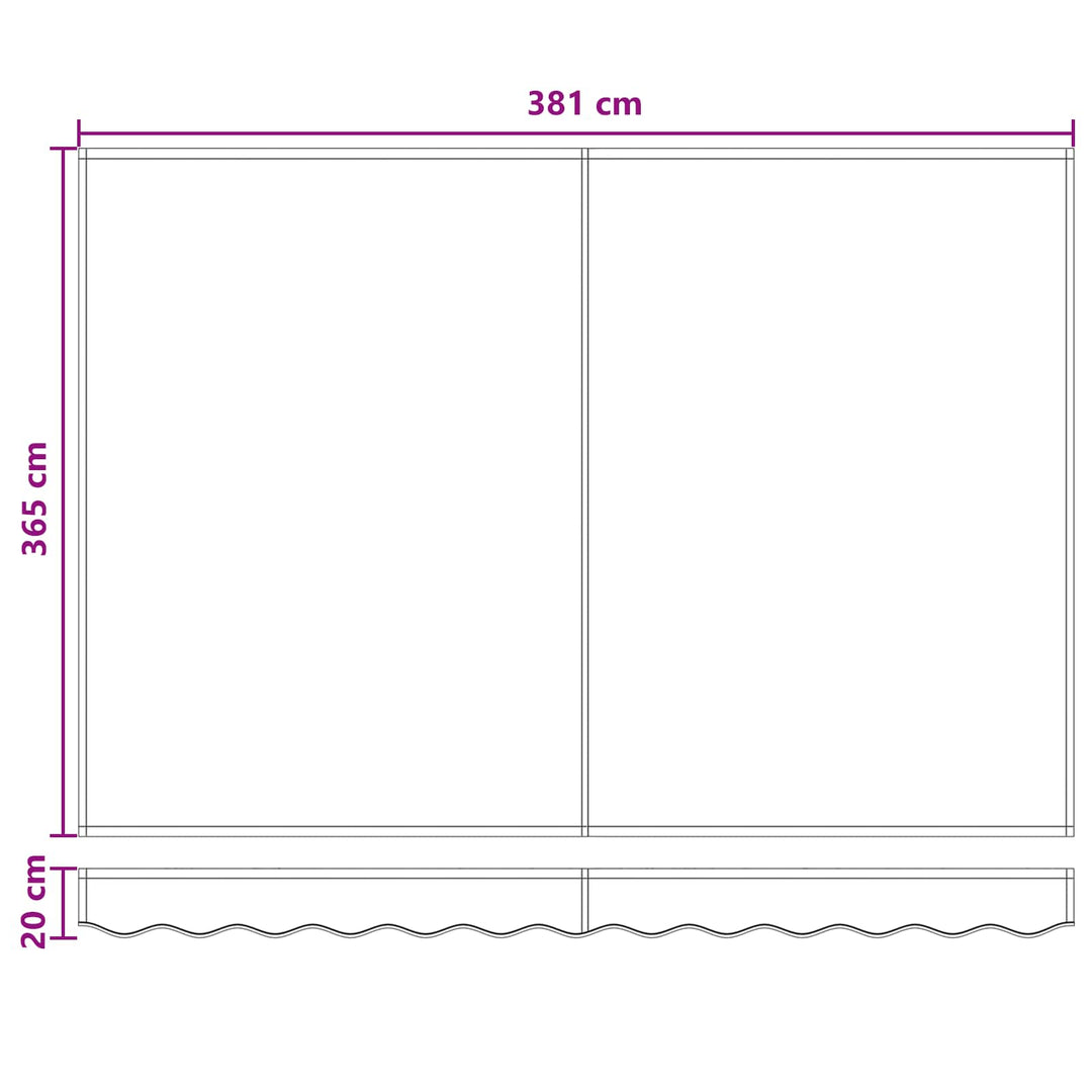 Udtrækkelig markise Sandfarvet 400 × 350 cm Stof og aluminium