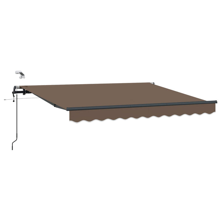 Udtrækkelig markise Gråbrun 400 × 350 cm Polyester