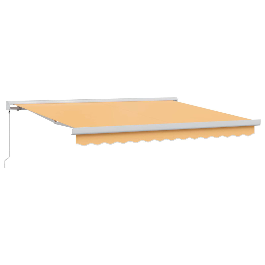 Udtrækkelig markise Sandfarvet 450 × 300 cm Canvas og Aluminium