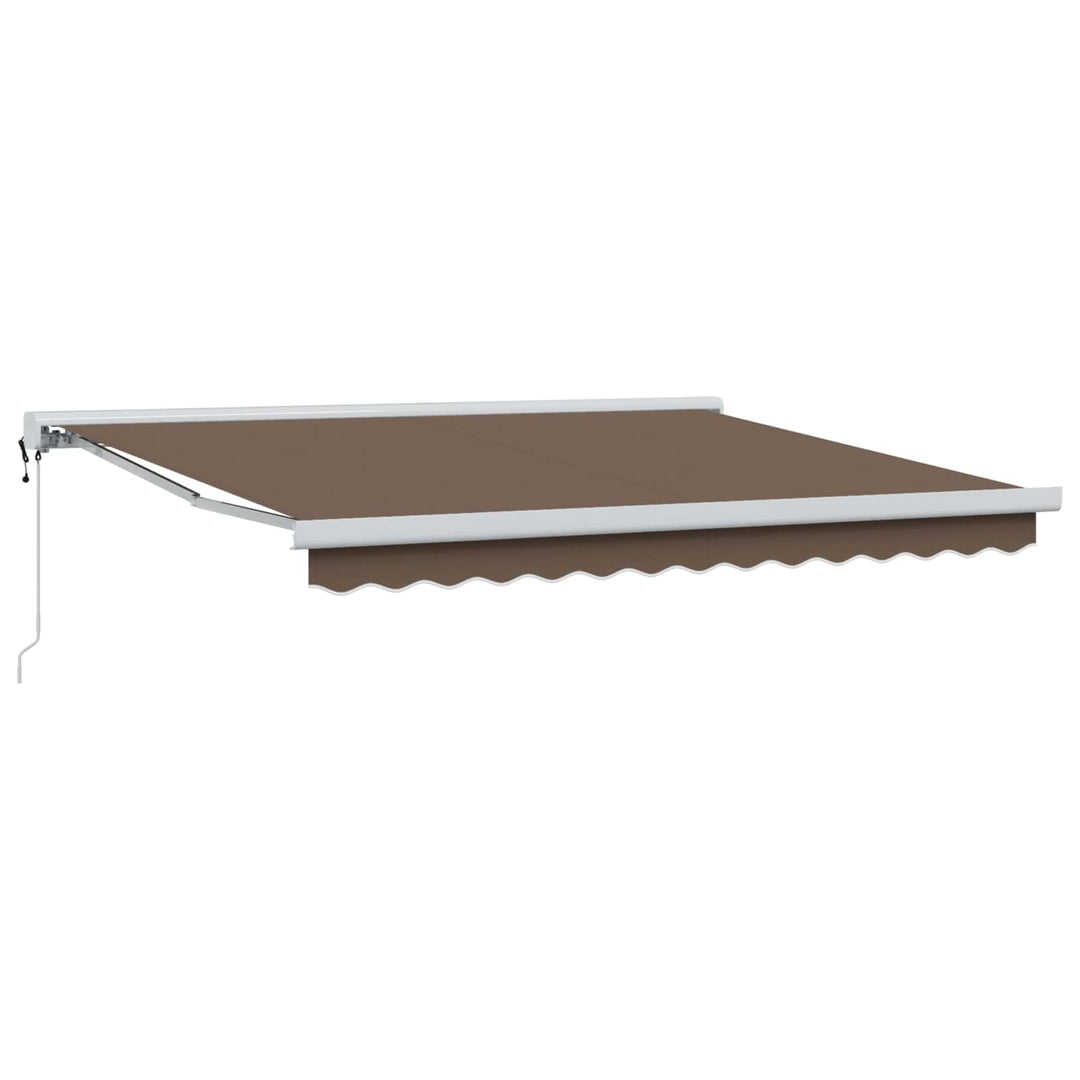 Udtrækkelig markise Gråbrun 450 × 300 cm Stof og Metal