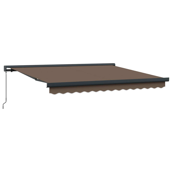 Udtrækkelig markise Gråbrun 450 × 300 cm Canvas og Aluminium