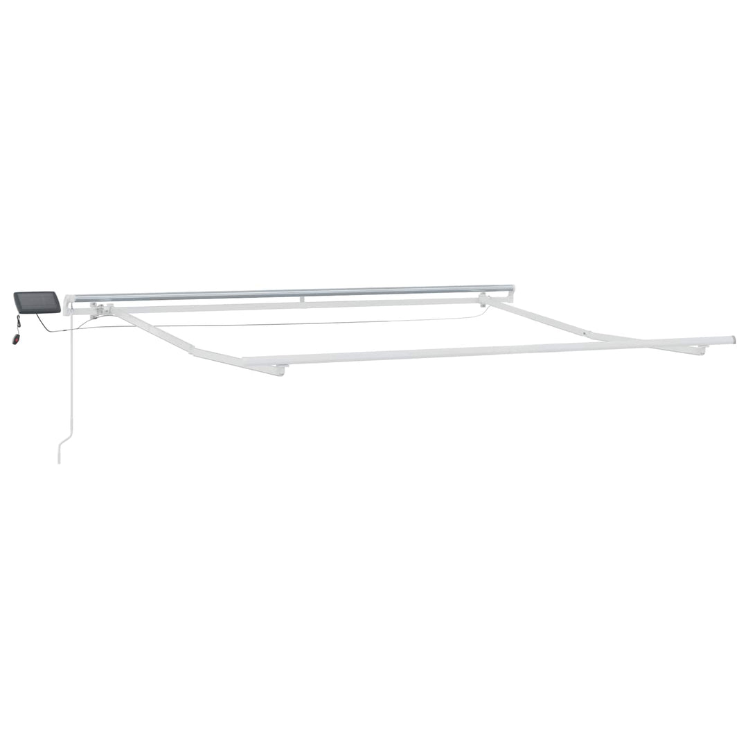 Udtrækkelig markise Gråbrun 450 × 350 cm Stof og aluminium