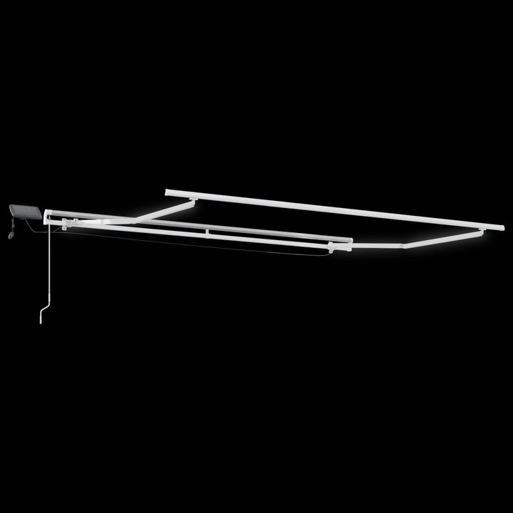 Udtrækkelig markise Gråbrun 450 × 350 cm Stof og aluminium