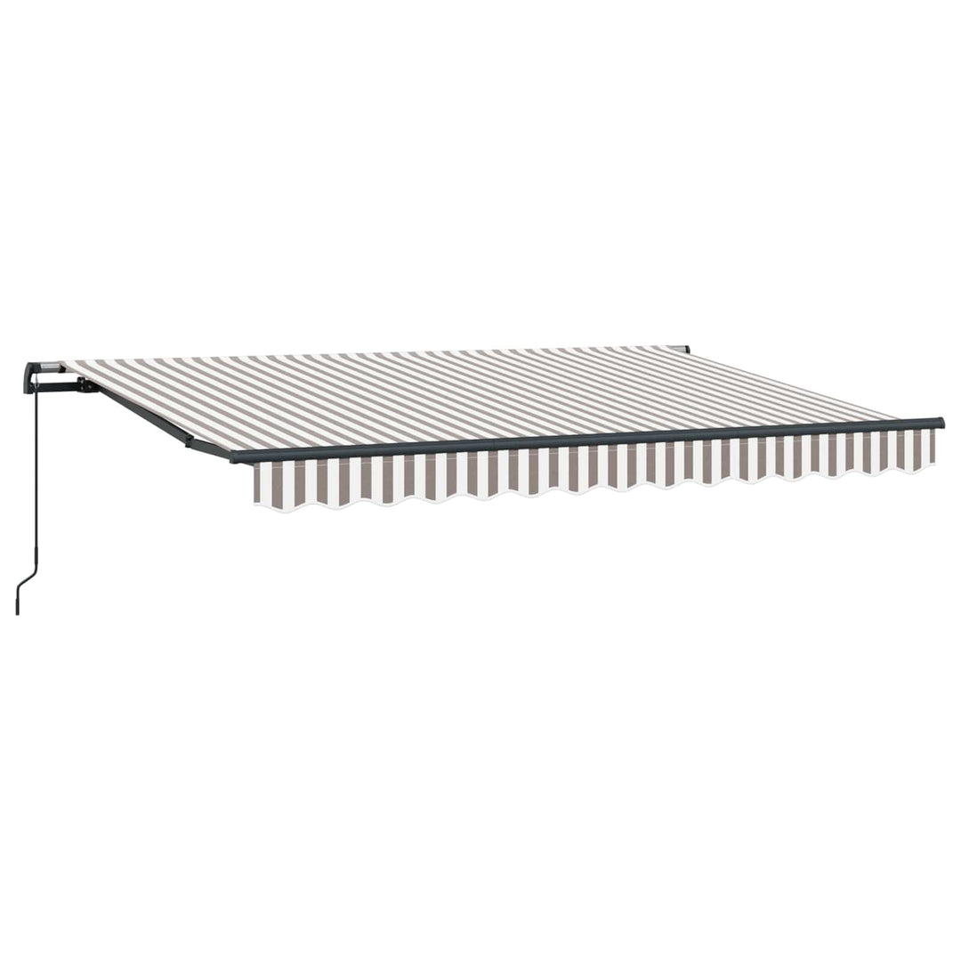 Utrækkelig Markise Lys Grå og Hvid 450 × 350 cm