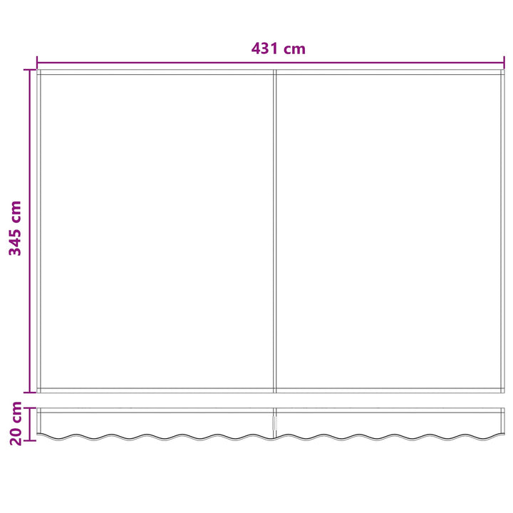 Udtrækkelig markise Gråbrun 450 × 350 cm Stof og aluminium