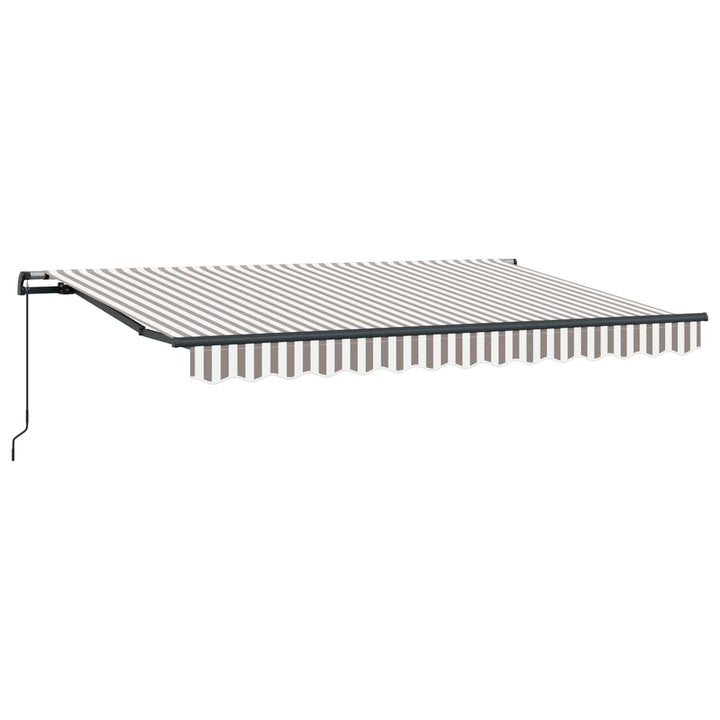 Utrækkelig Markise Lys Grå og Hvid 500 × 300 cm
