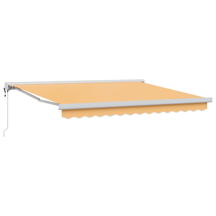 Udtrækkelig markise Sandfarvet 500 × 300 cm Stof og Metal