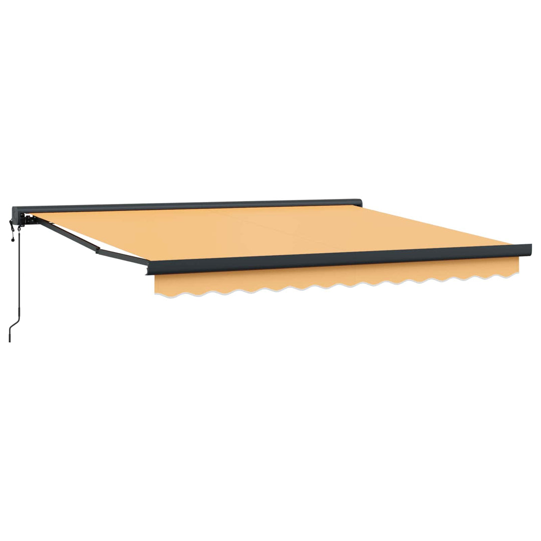 Udtrækkelig markise Sandfarvet 500 × 300 cm Stof og Metal