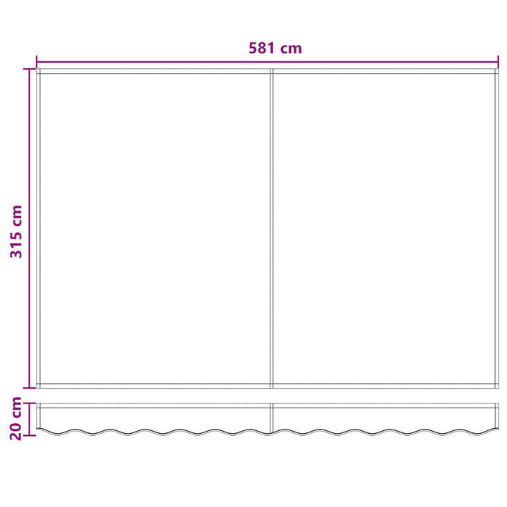 Udtrækkelig markise Gråbrun 600 × 300 cm Polyester og Aluminium