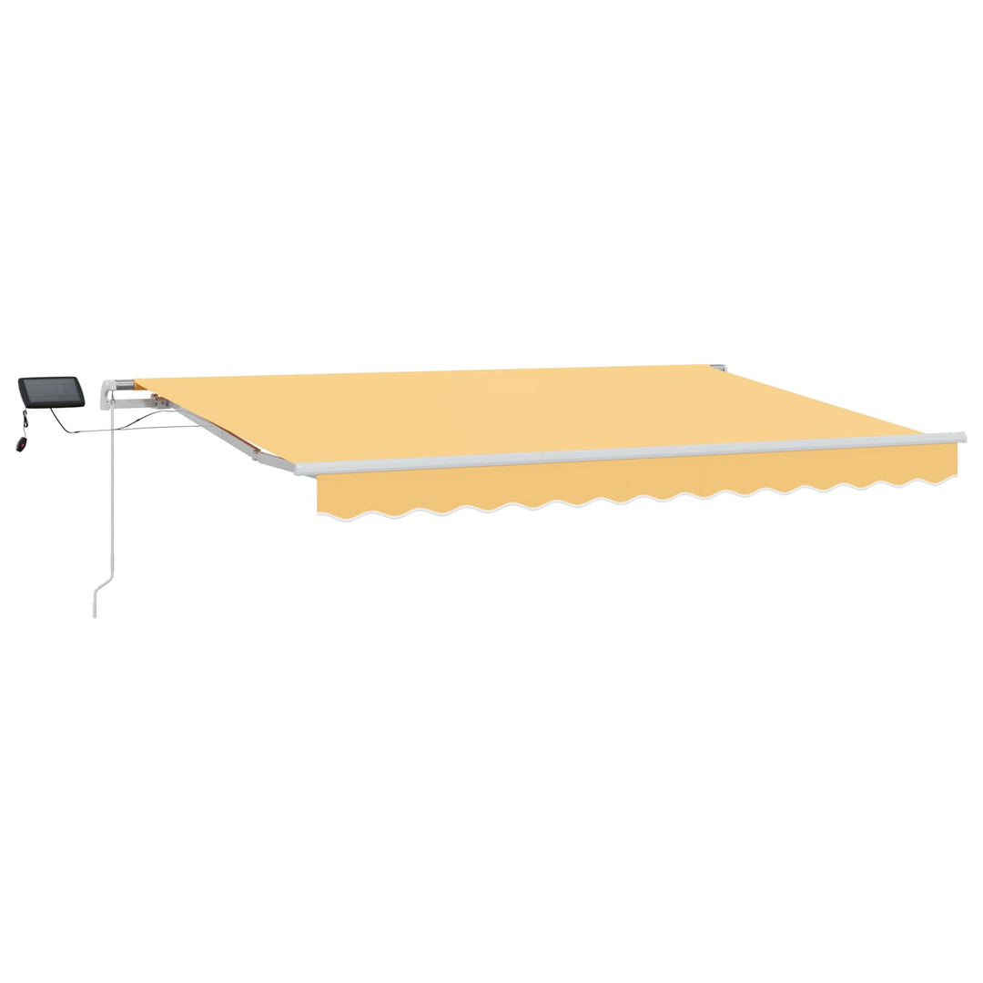 Udtrækkelig markise Sandfarvet 600 × 300 cm Stof og aluminium