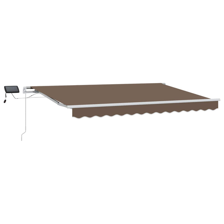 Udtrækkelig markise Gråbrun 600 × 300 cm Stof og aluminium