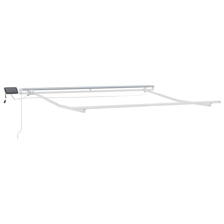 Udtrækkelig markise Gråbrun 600 × 300 cm Stof og aluminium