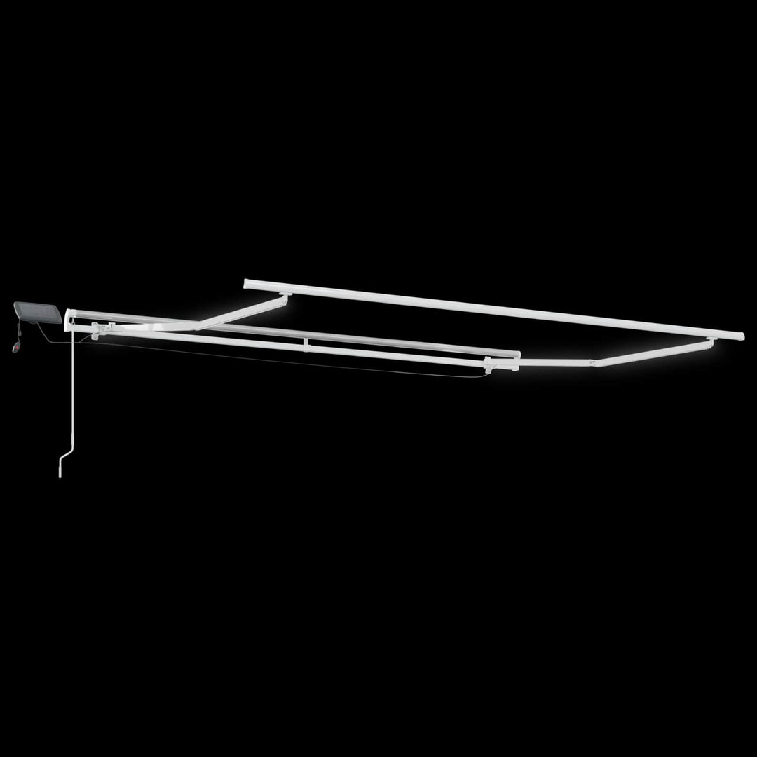 Udtrækkelig markise Gråbrun 600 × 300 cm Stof og aluminium