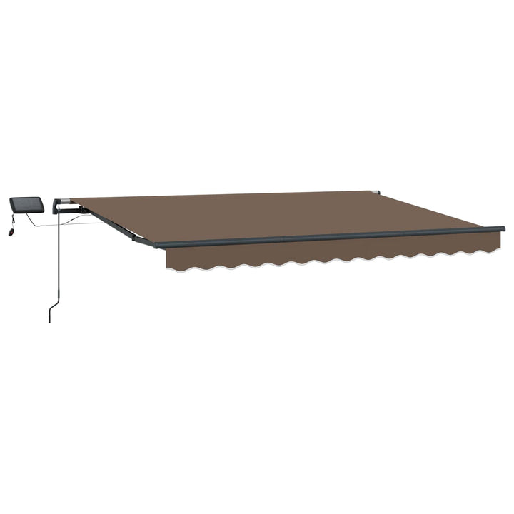 Udtrækkelig markise Gråbrun 600 × 300 cm Stof og aluminium