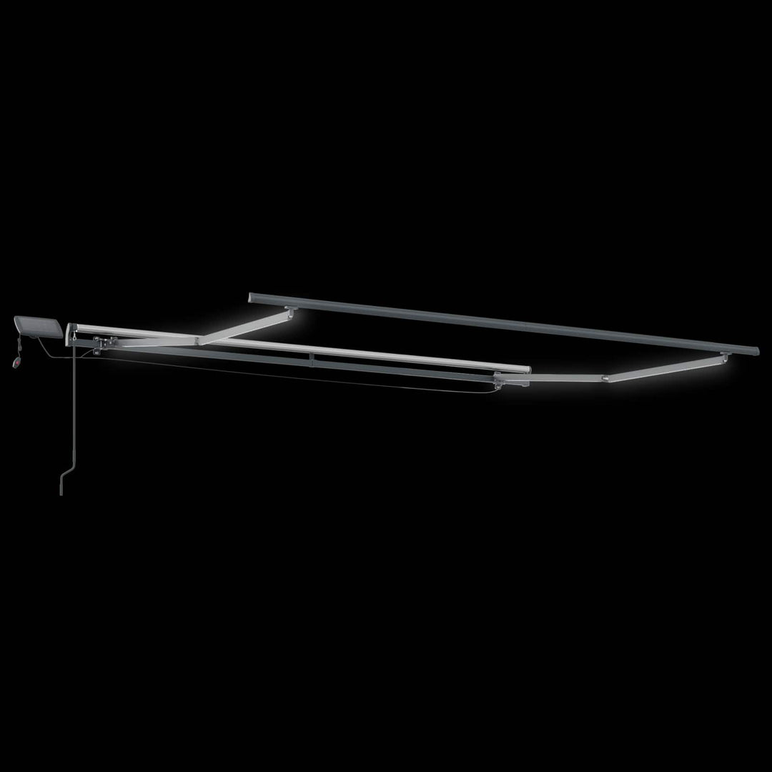 Udtrækkelig markise Gråbrun 600 × 300 cm Stof og aluminium