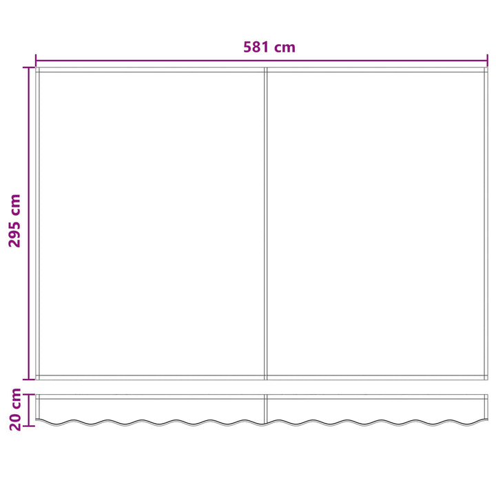 Udtrækkelig markise Gråbrun 600 × 300 cm Stof og aluminium