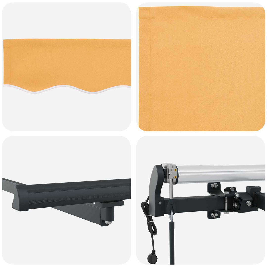 Udtrækkelig markise Sandfarvet 600 × 300 cm Polyester