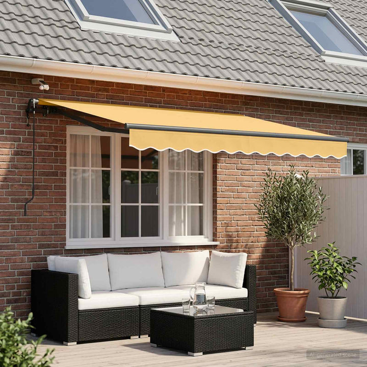 Udtrækkelig markise Sandfarvet 600 × 300 cm Polyester