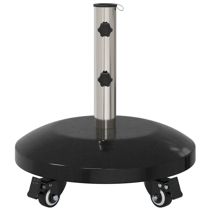 Granitsokkel med hjul til 40-50 mm mast 29 kg Sort