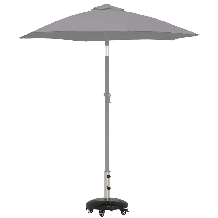 Granitsokkel med hjul til 40-50 mm mast 29 kg Sort