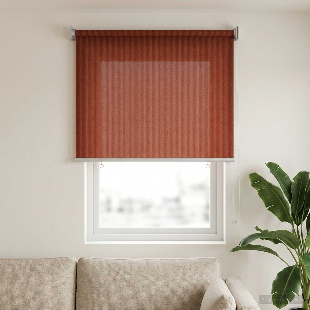 Udendørs rulleskærm 90% UV blok Terracotta 100 x 140 cm HDPE