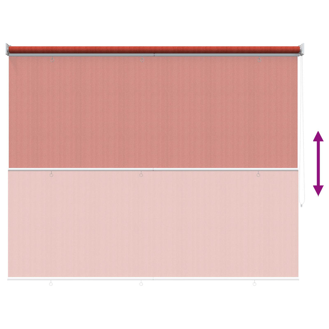 Udendørs rulleskærm 90% UV blok Terracotta 140 x 140 cm HDPE