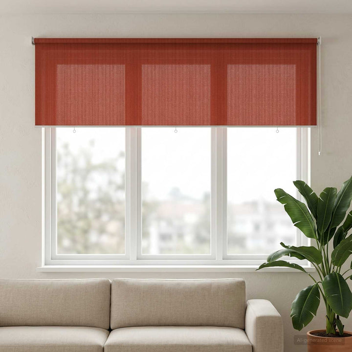 Udendørs rulleskærm 90% UV blok Terracotta 350 x 140 cm HDPE