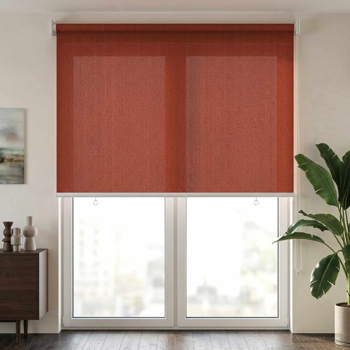 Udendørs rulleskærm 90% UV blok Terracotta 100 x 230 cm HDPE