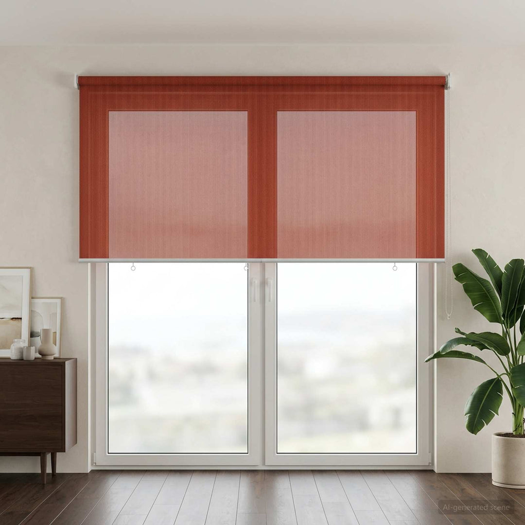 Udendørs rulleskærm 90% UV blok Terracotta 140 x 230 cm HDPE