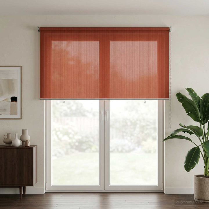 Udendørs rulleskærm 90% UV blok Terracotta 400 x 230 cm HDPE