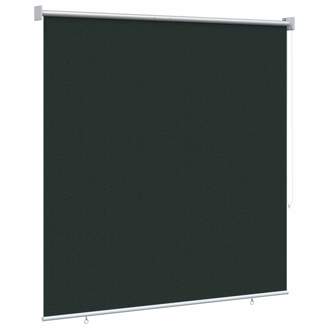 Udendørs rulleskærm 90% UV blok Mørkegrøn 140 x 140 cm HDPE