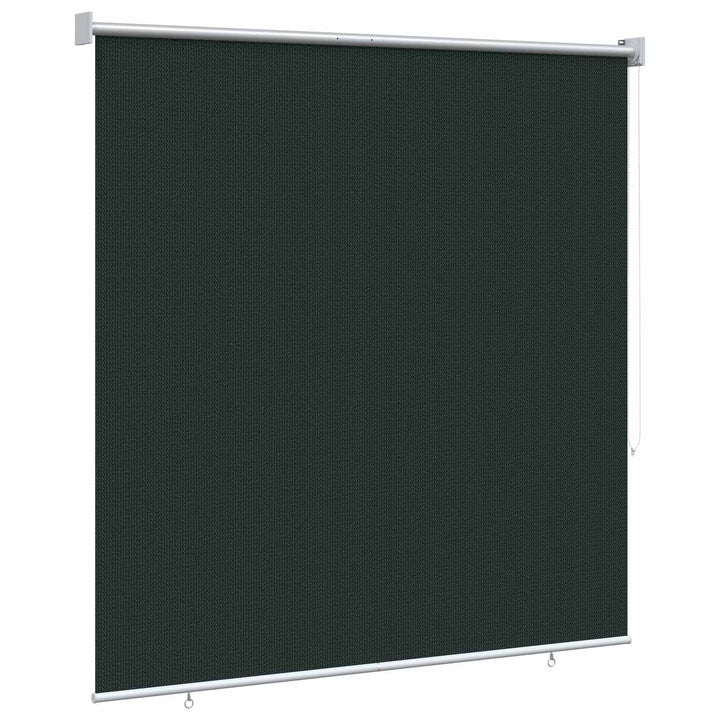 Udendørs rulleskærm 90% UV blok Mørkegrøn 140 x 140 cm HDPE
