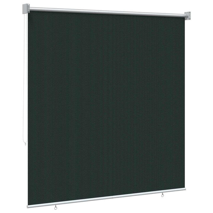 Udendørs rulleskærm 90% UV blok Mørkegrøn 140 x 140 cm HDPE