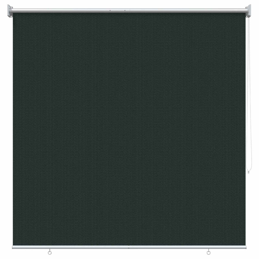 Udendørs rulleskærm 90% UV blok Mørkegrøn 140 x 140 cm HDPE