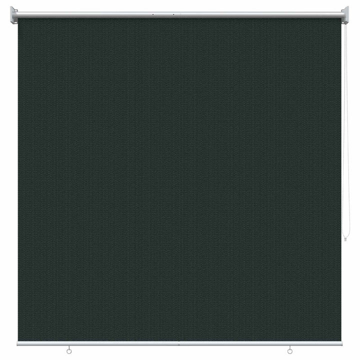 Udendørs rulleskærm 90% UV blok Mørkegrøn 140 x 140 cm HDPE