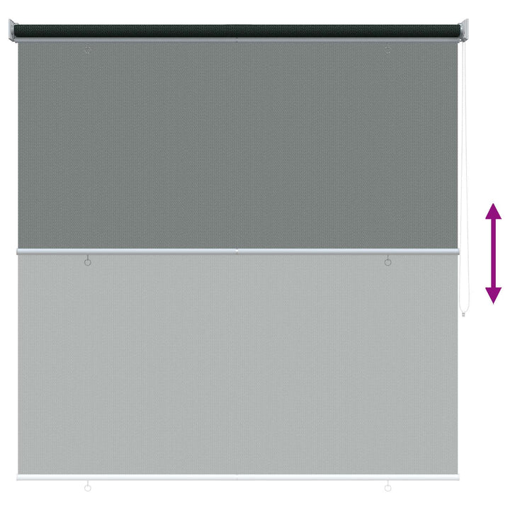 Udendørs rulleskærm 90% UV blok Mørkegrøn 140 x 140 cm HDPE