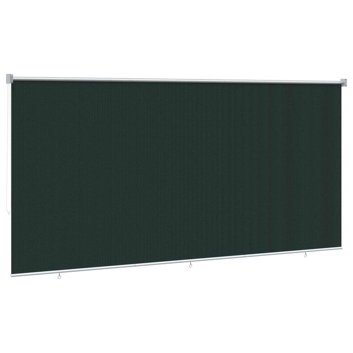 Udendørs rulleskærm 90% UV blok Mørkegrøn 300 x 230 cm HDPE